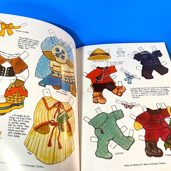 TEDDY BEAR PAPER DOLLS VTG 1983 NEW UNUSED CRYSTAL COLLINS A FAMILY OF 4 BEARS - Picture 2 of 11